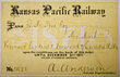 KANSAS PACIFIC RAILWAY PASS