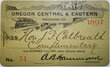 OREGON CENTRAL & EASTERN RAILROAD CO. PASS