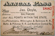 PHILADELPHIA WILMINGTON & BALTIMORE RR PASS