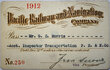 PACIFIC RAILWAY AND NAVIGATION COMPANY PASS