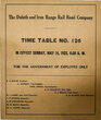 DULUTH & IRON RANGE EMPLOYEE TIMETABLE