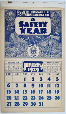 DULUTH MISSABE & NORTHERN CALENDAR