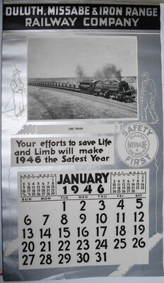 DULUTH MISSABE & IRON RANGE CALENDAR