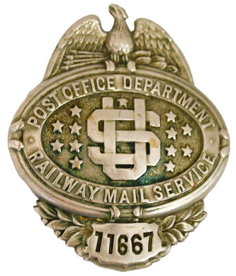 RAILWAY MAIL SERVICE BADGE