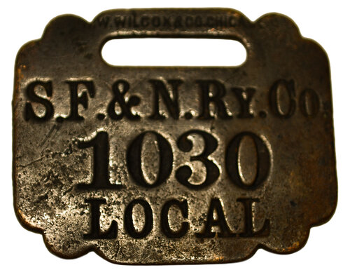 SAN FRANCISCO & NORTH PACIFIC TAG