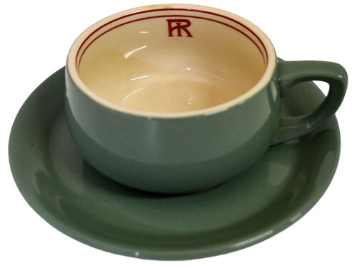 CRI&P SAGE GREEN CUP & SAUCER