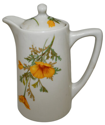 AT&SF CALIFORNIA POPPY CHOCOLATE POT
