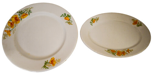 AT&SF CALIFORNIA POPPY PLATES