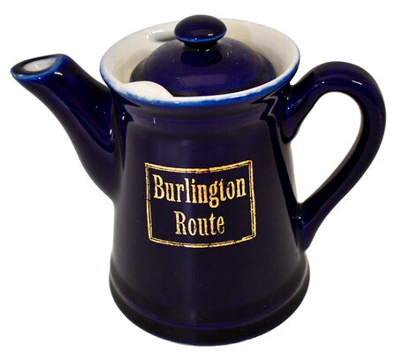 CB&Q COBALT TEAPOT