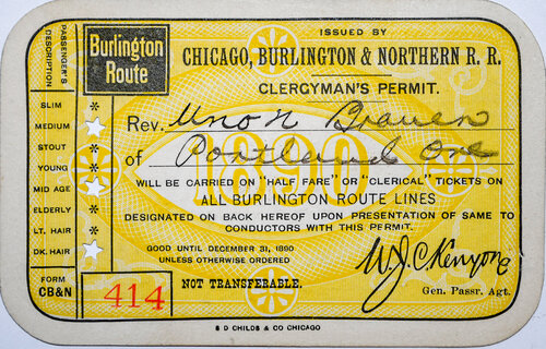 CHICAGO BURLINGTON & NORTHERN RR PASS