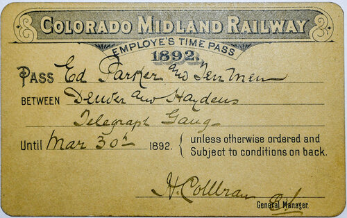 COLORADO MIDLAND RY PASS