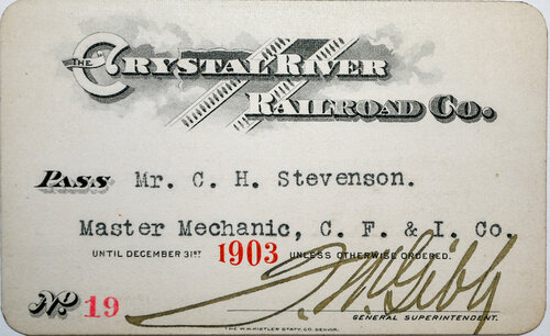 CRYSTAL RIVER RR CO PASS