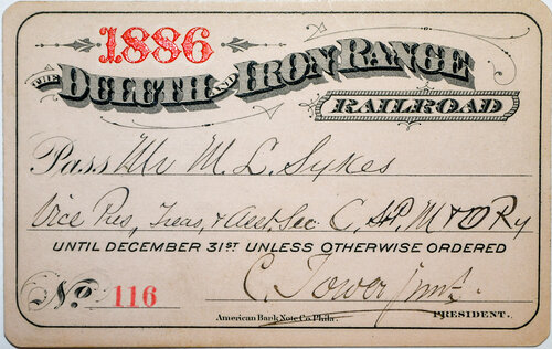 DULUTH & IRON RANGE RR PASS