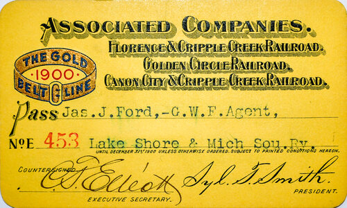 FLORENCE & CRIPPLE CREEK RR/ GOLDEN CIRCLE RR/CANON CITY & CRIPPLE CREEK RR PASS