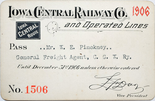 IOWA CENTRAL RY CO PASS