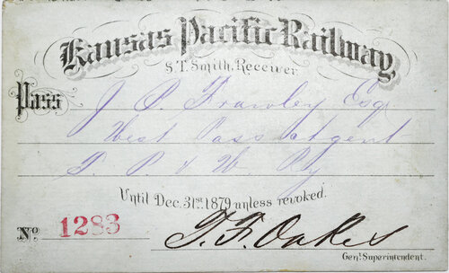 KANSAS PACIFIC RY PASS