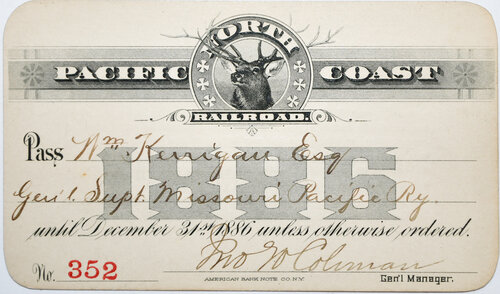 NORTH PACIFIC COAST RR PASS