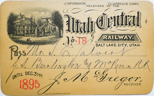 UTAH CENTRAL RR PASS