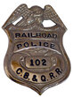CB&Q POLICE BADGE