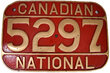 CANADIAN NATIONAL NUMBER PLATE