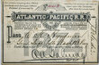 ATLANTIC & PACIFIC RR PASS