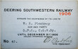 DEERING SOUTHWESTERN RY PASS