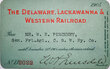 The DELAWARE LACKAWANNA & WESTERN RR PASS
