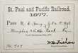 St.PAUL & PACIFIC RAILROAD PASS