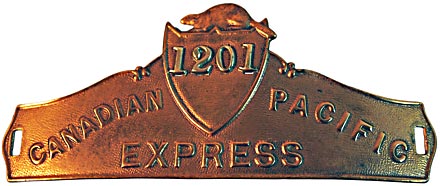 CANADIAN PACIFIC EXPRESS 1201 CAP BADGE