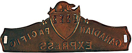 CANADIAN PACIFIC EXPRESS 1201 CAP BADGE