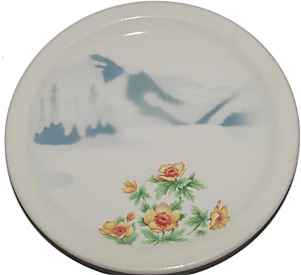 GN MOUNTAINS & FLOWERS BREAD PLATE