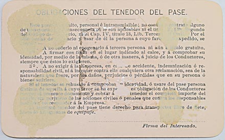 FERROCARRIL CENTRAL MEXICANO PASS