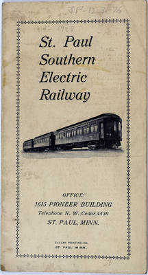 ST PAUL SOUTHERN ELECTRIC RAILWAY BROCHURE